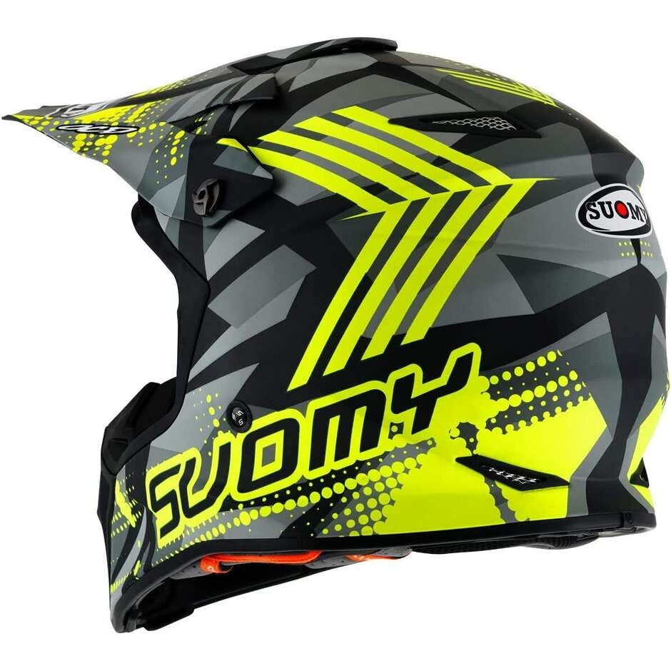 SUOMY-CASCOS MX SPEED PRO SERGEANT MATT GREY/YELLOW FLUO - SECURTEX MOTOR S.L (t/a MaximoMoto)