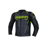OZONE - Chaqueta Piel RS600 BLACK/FLUO YELLOW - SECURTEX MOTOR S.L (t/a MaximoMoto)