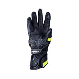 R-TECH - Guante Piel Robo Man Negro/Amarillo Fluor - SECURTEX MOTOR S.L (t/a MaximoMoto)