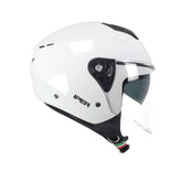 CGM 126A IPER MONO Moto Jet Cara abierta Casco Blanco