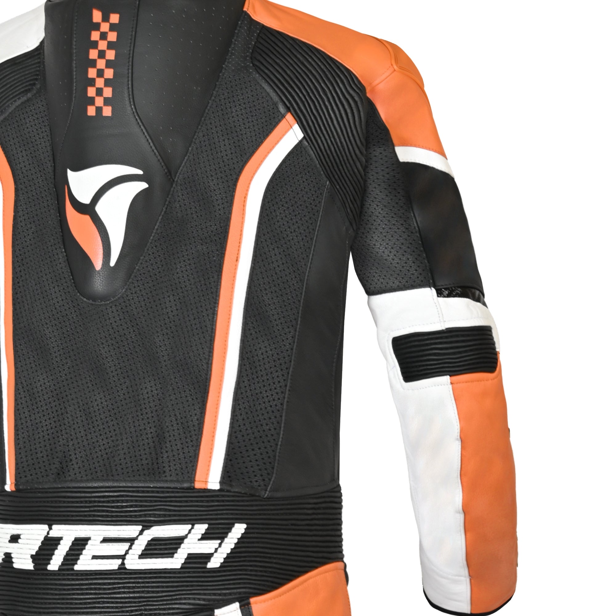 R-TECH -Mono 1 PC Hawk Negro/Blanco/Naranja - SECURTEX MOTOR S.L (t/a MaximoMoto)