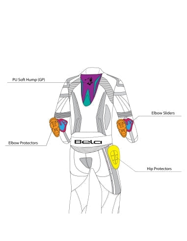 BELA - Mono 1 PC Rocket Mix Kangaroo Negro/Blanco - SECURTEX MOTOR S.L (t/a MaximoMoto)