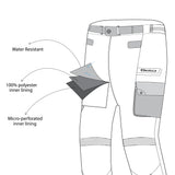 BELA - Pantalón Textil Crossroad Extreme WP Negro/Antracita/Rojo
