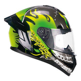 CGM 330R RIOT RIPPER Integral Casco Negro Verde Amarillo Fluo