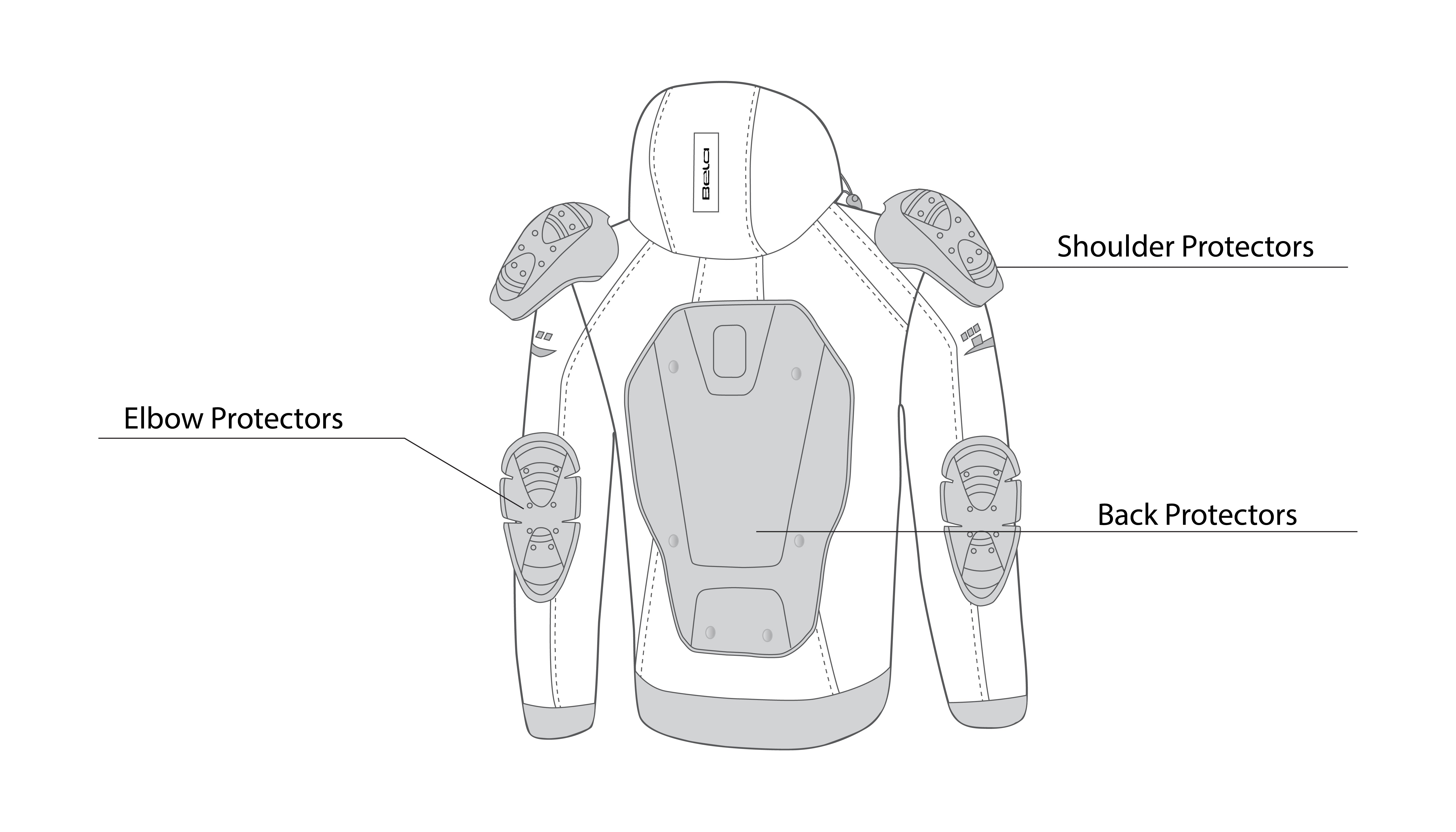 BELA - BREEZE SOFTSHELL Negro/Gris - SECURTEX MOTOR S.L (t/a MaximoMoto)