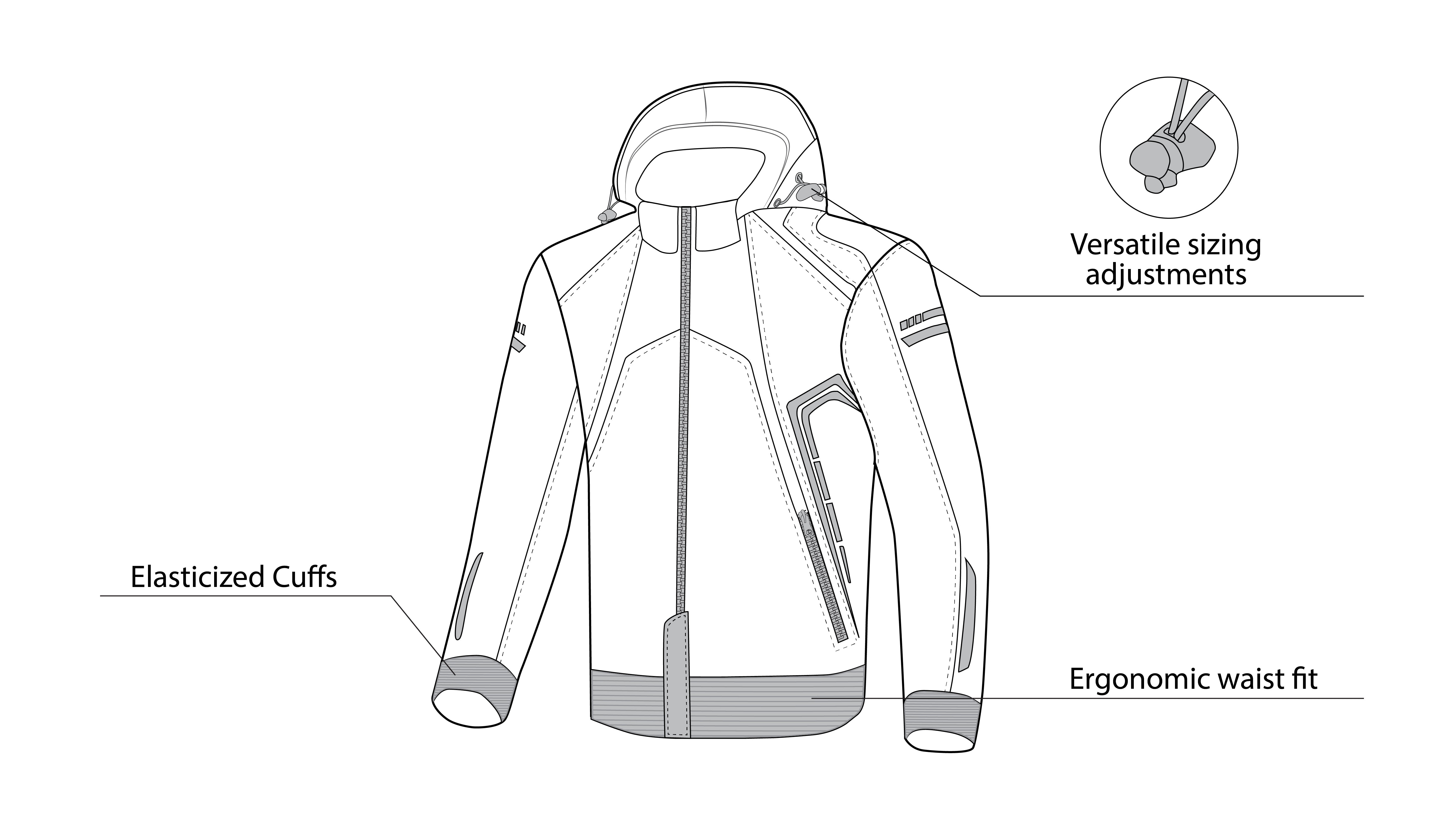 BELA - BREEZE SOFTSHELL Negro/Azul - SECURTEX MOTOR S.L (t/a MaximoMoto)