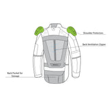 BELA - Chaqueta Textil Crossroad Extreme WP Negro/Antracita/Rojo - SECURTEX MOTOR S.L (t/a MaximoMoto)