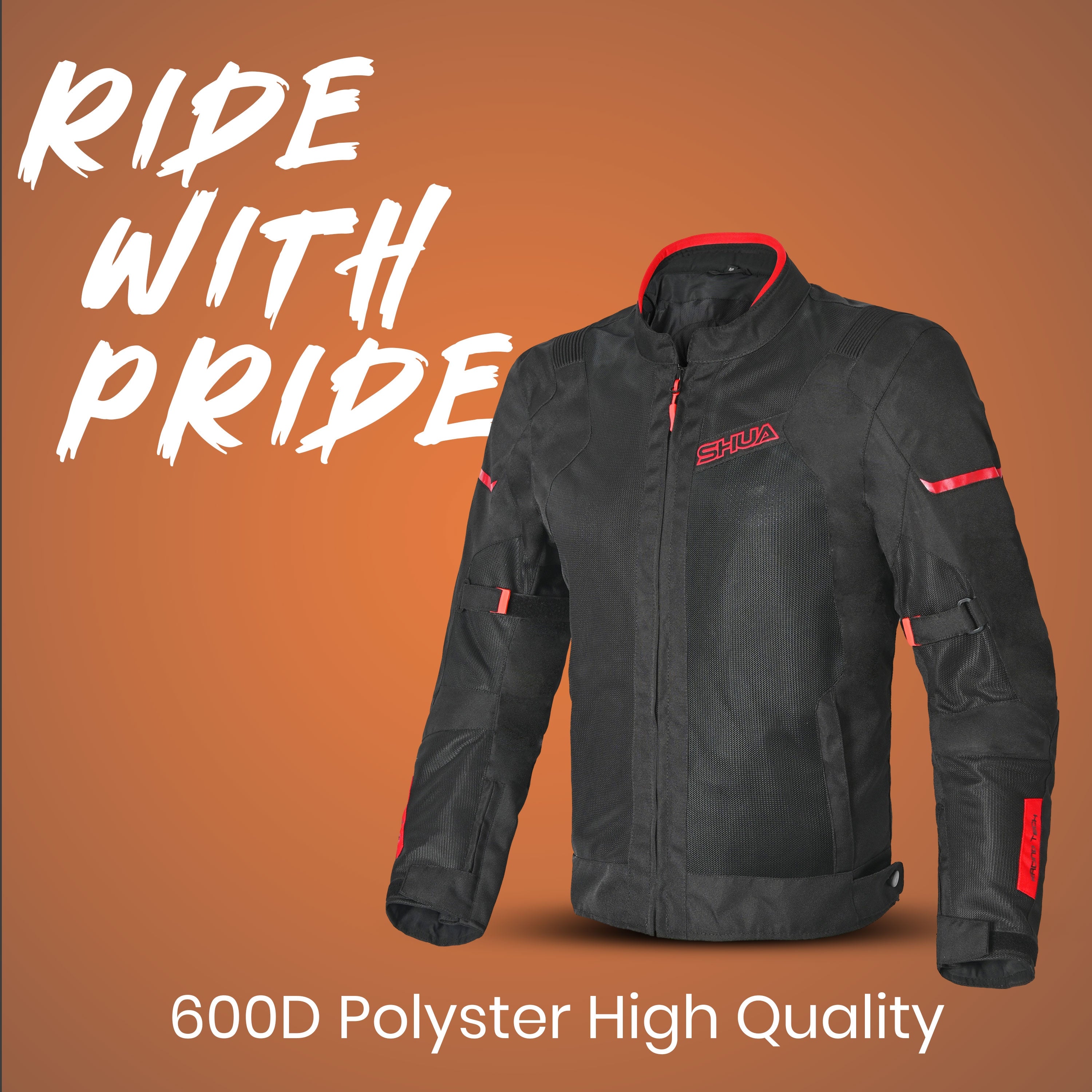 SHUA - Chaqueta Textil Gravity Lite Man Negro/Rojo - CHAQUETA