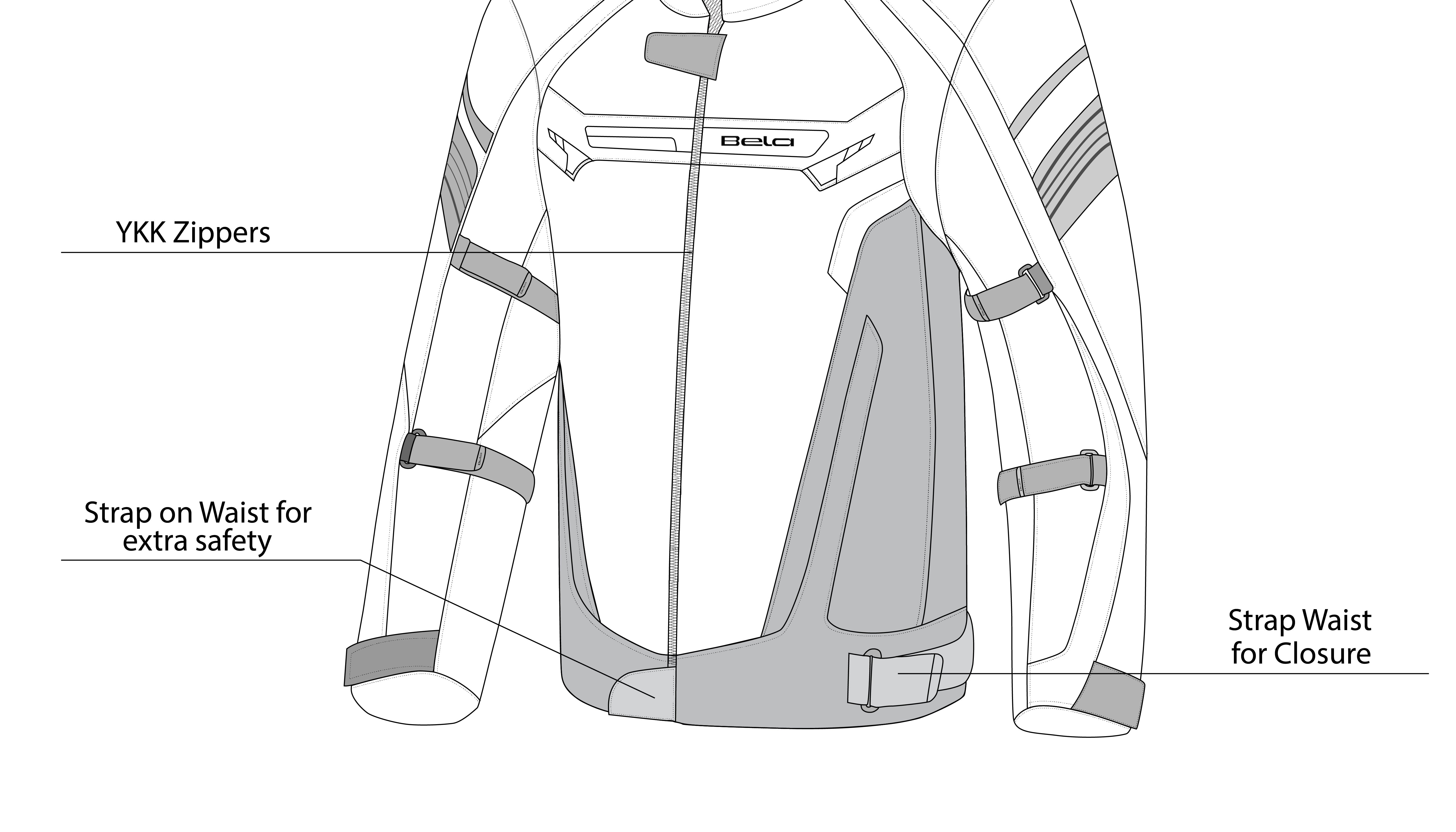 BELA-Chaqueta HighLand Man Negr/Blan/Rojo - SECURTEX MOTOR S.L (t/a MaximoMoto)