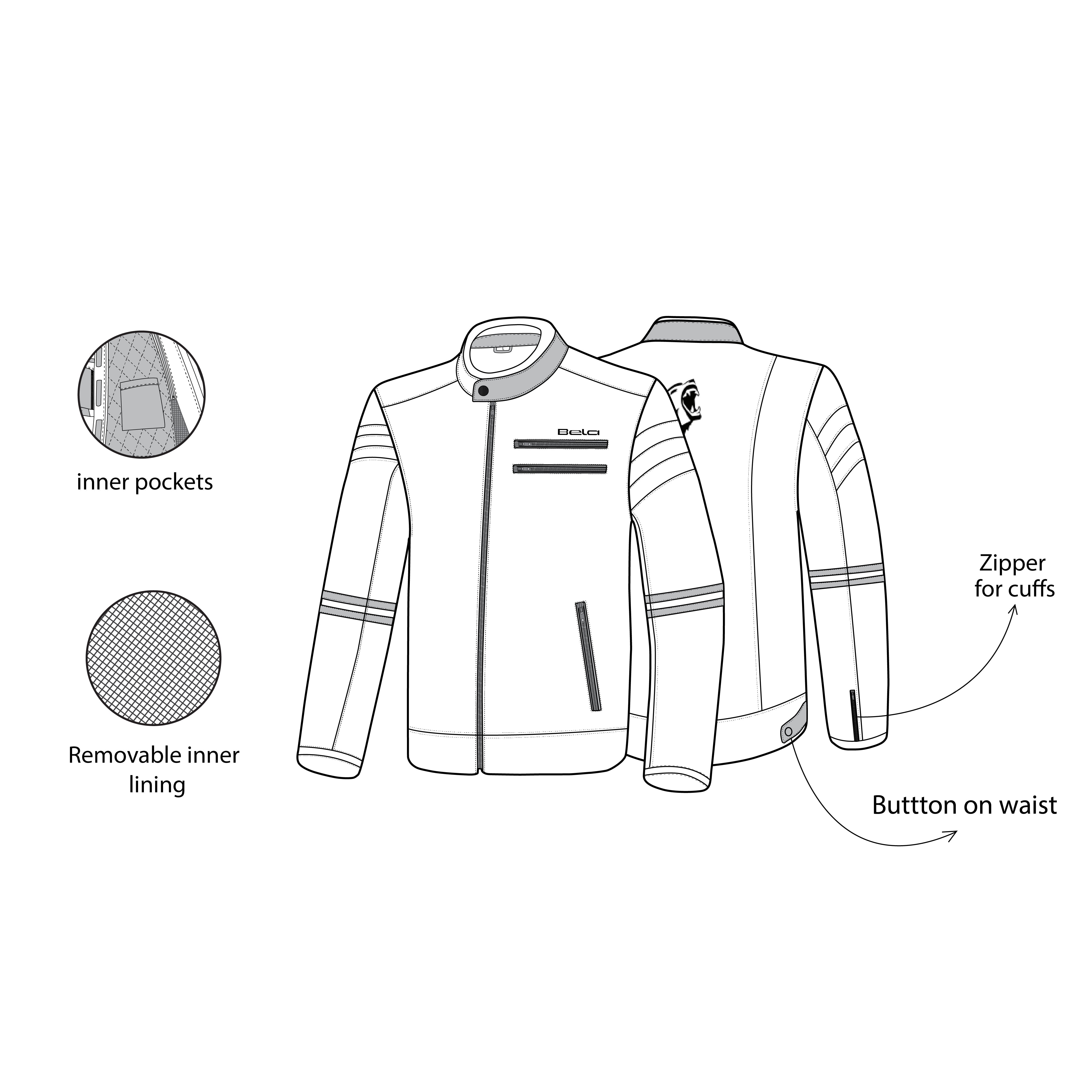 R-TECH - Chaqueta Piel Tom Rider Lady Negro/Rosa - SECURTEX MOTOR S.L (t/a MaximoMoto)