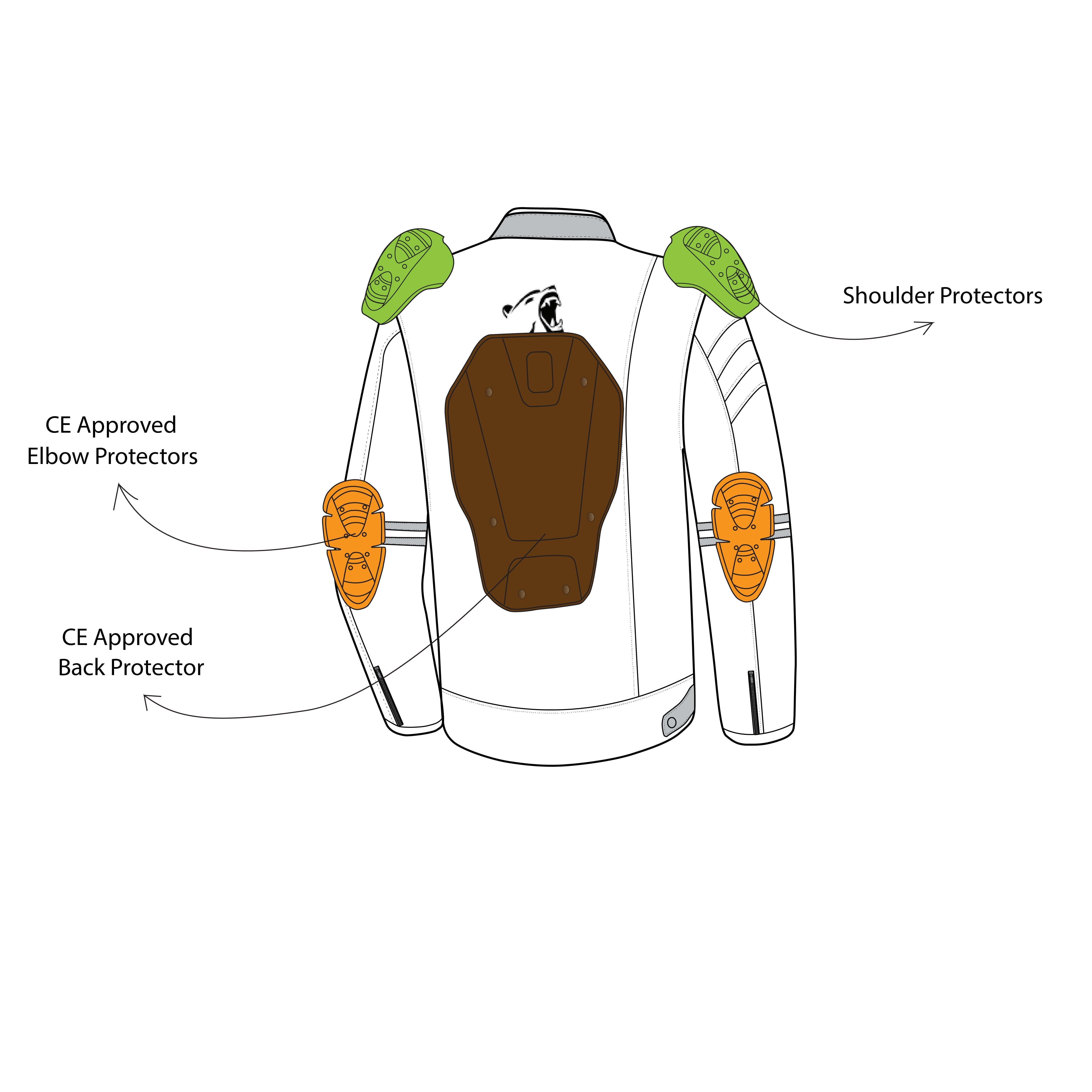 R-TECH - Chaqueta Piel Street Rider Marrón