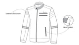 R-TECH - Chaqueta Piel Street Rider Marrón
