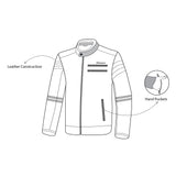 R-TECH - Chaqueta Piel Tom Rider Lady Negro/Rosa