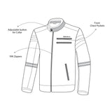 R-TECH - Chaqueta Piel Tom Rider Lady Negro/Rosa