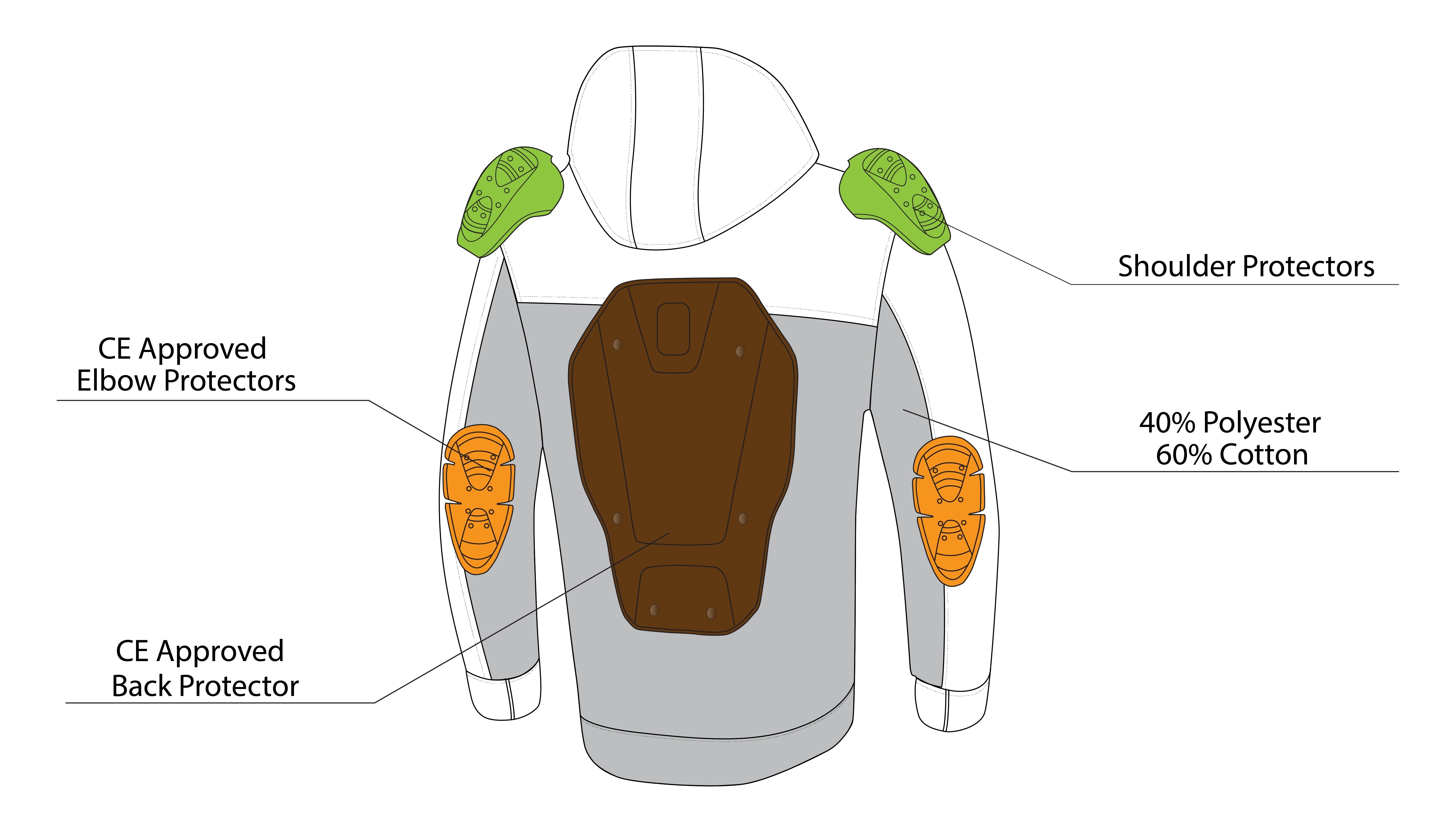 R-TECH - SUDADERA TEXTIL SUSPENTION HODDY NEGRA/GRIS - SECURTEX MOTOR S.L (t/a MaximoMoto)