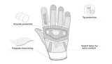 SHUA - GUANTES TEXTIL SHOT LADY NEGRO/ROJO-GUANTES-Maximo Moto