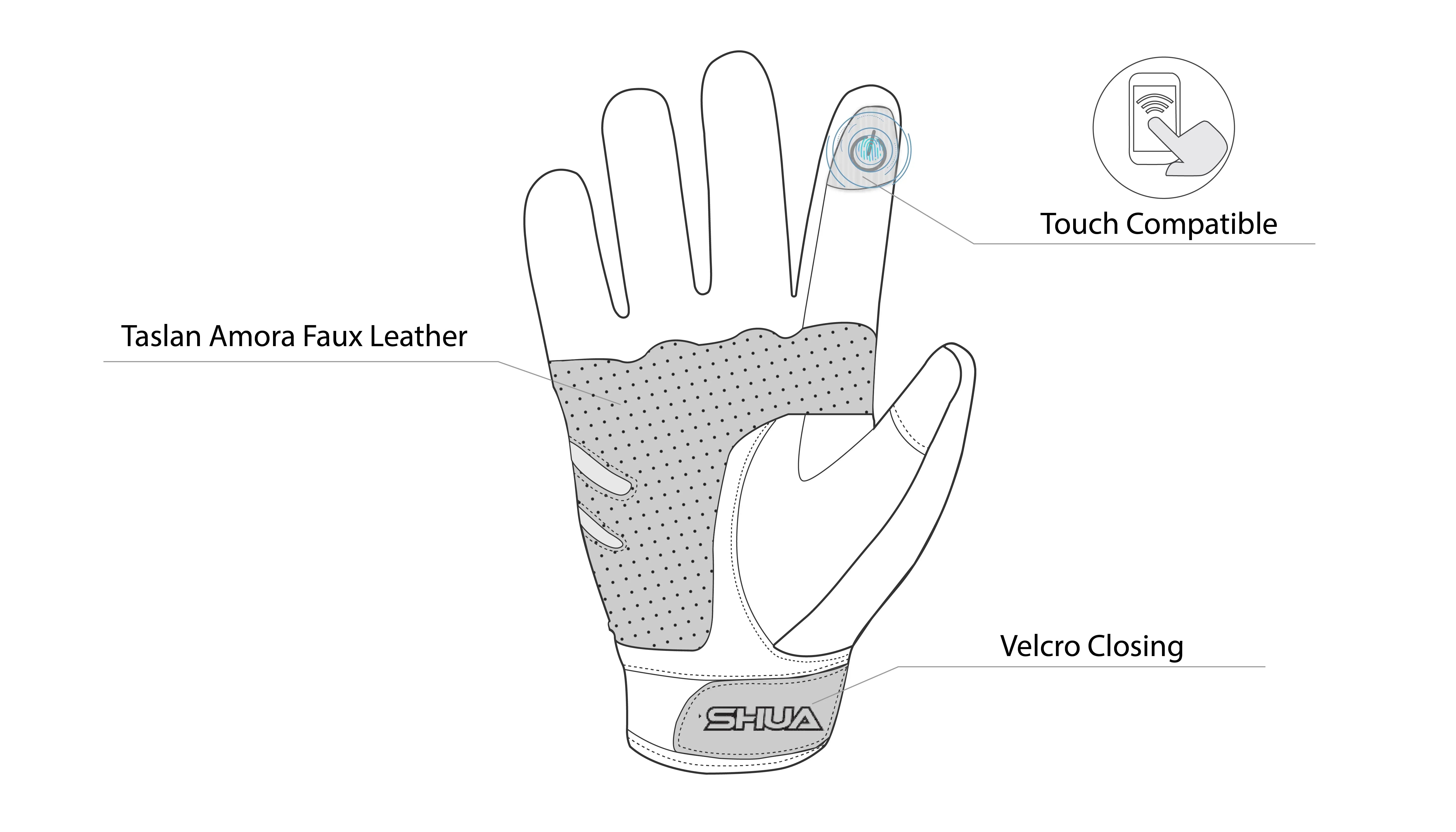 SHUA - GUANTES TEXTIL SHOT LADY NEGRO/ROJO-GUANTES-Maximo Moto