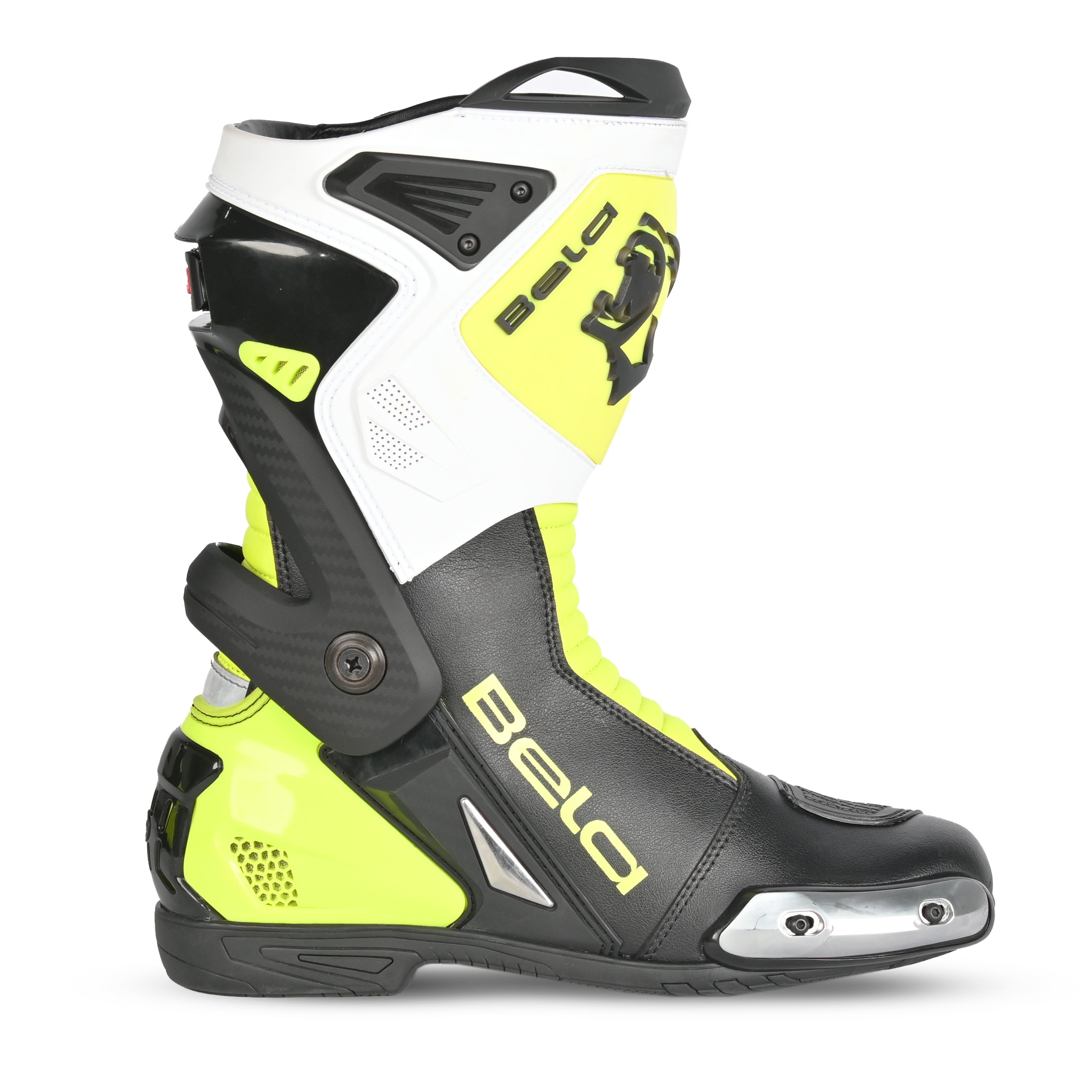 BELA - Botas Racing Turbo Track Negro/Amarillo Fluor - SECURTEX MOTOR S.L (t/a MaximoMoto)
