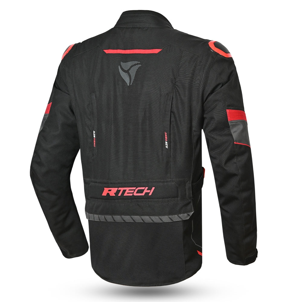R-TECH Chaqueta Textil Knight Rider (Long) Negro/Antracita/Rojo - SECURTEX MOTOR S.L (t/a MaximoMoto)