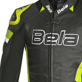 BELA - Chaqueta Piel Rocket man Negro/Amarillo Fluor - SECURTEX MOTOR S.L (t/a MaximoMoto)