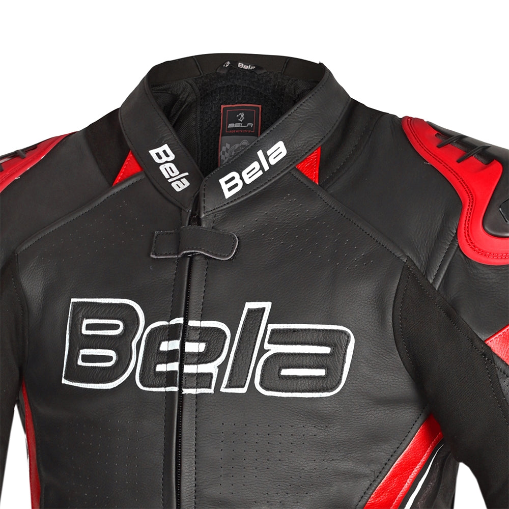 BELA - Chaqueta Piel Rocket man Negro/Rojo - SECURTEX MOTOR S.L (t/a MaximoMoto)