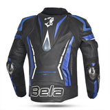BELA - Chaqueta Piel Rocket man Negro/Azul - SECURTEX MOTOR S.L (t/a MaximoMoto)