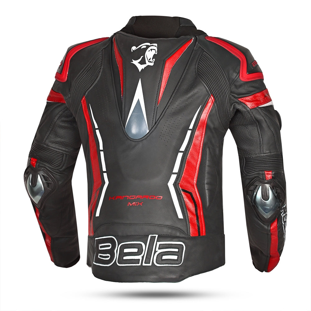 BELA - Chaqueta Piel Rocket man Negro/Rojo - SECURTEX MOTOR S.L (t/a MaximoMoto)