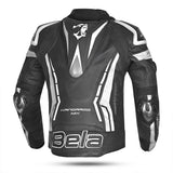 BELA - Chaqueta Piel Rocket man Negro/Blanco - SECURTEX MOTOR S.L (t/a MaximoMoto)