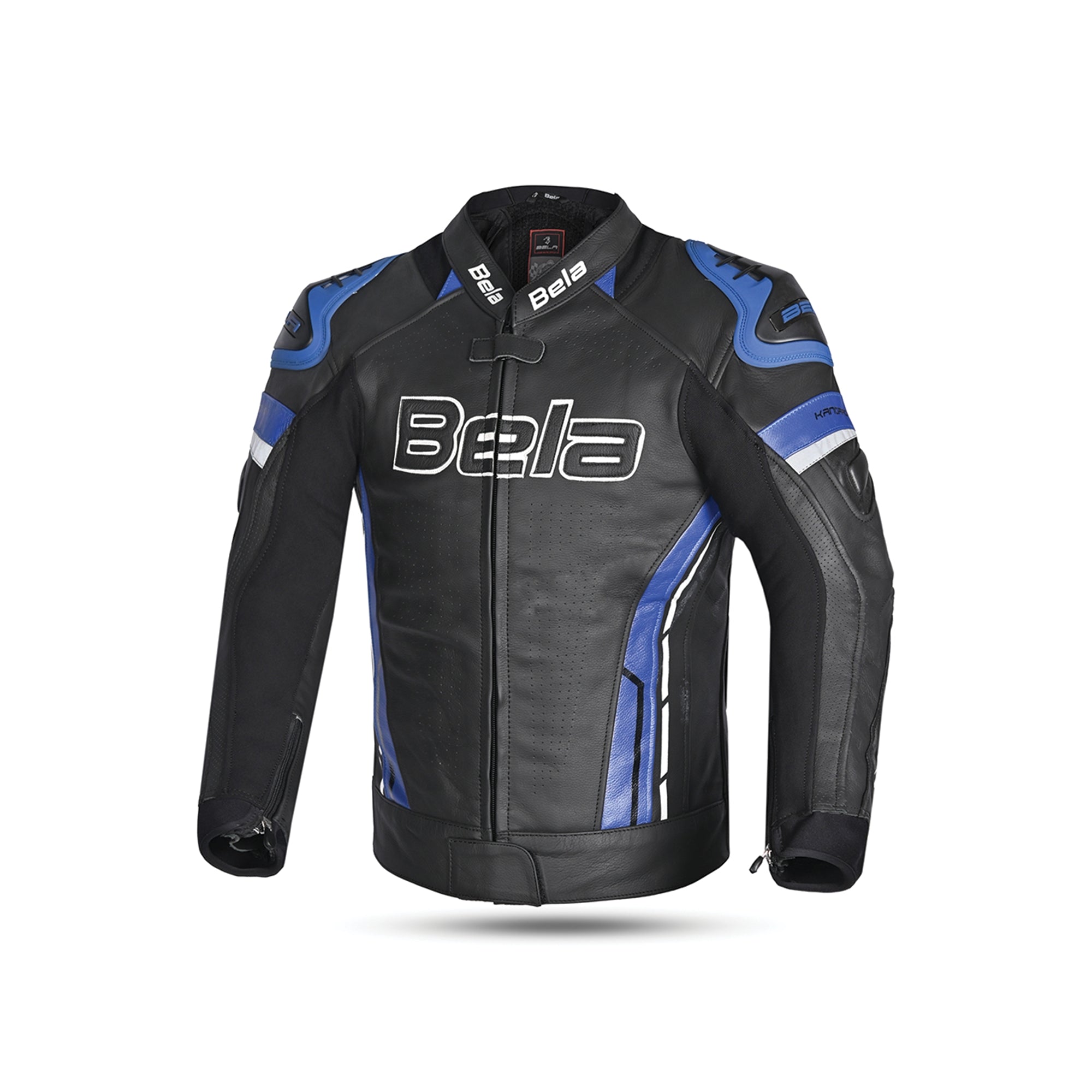 BELA - Chaqueta Piel Rocket man Negro/Azul - SECURTEX MOTOR S.L (t/a MaximoMoto)