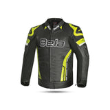 BELA - Chaqueta Piel Rocket man Negro/Amarillo Fluor - SECURTEX MOTOR S.L (t/a MaximoMoto)