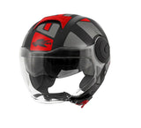 KAPPA KV 37 EVO Moto Cara Abierta Casco Titanium Rojo Mate - CASCO