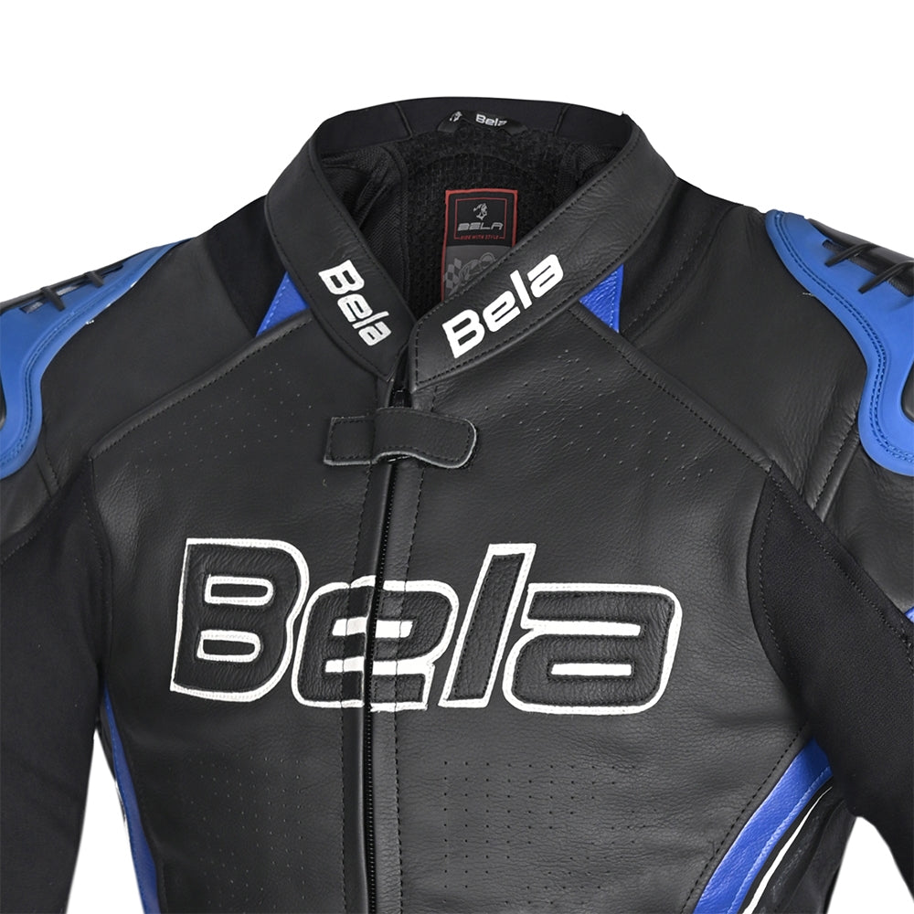 BELA - Chaqueta Piel Rocket lady Negro/Azul - SECURTEX MOTOR S.L (t/a MaximoMoto)