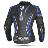 BELA - Chaqueta Piel Rocket lady Negro/Azul - SECURTEX MOTOR S.L (t/a MaximoMoto)