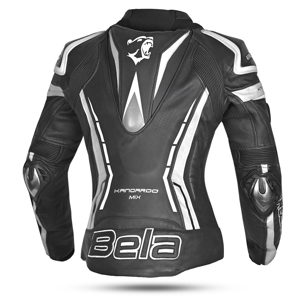 BELA - Chaqueta Piel Rocket lady Negro/Blanco - SECURTEX MOTOR S.L (t/a MaximoMoto)