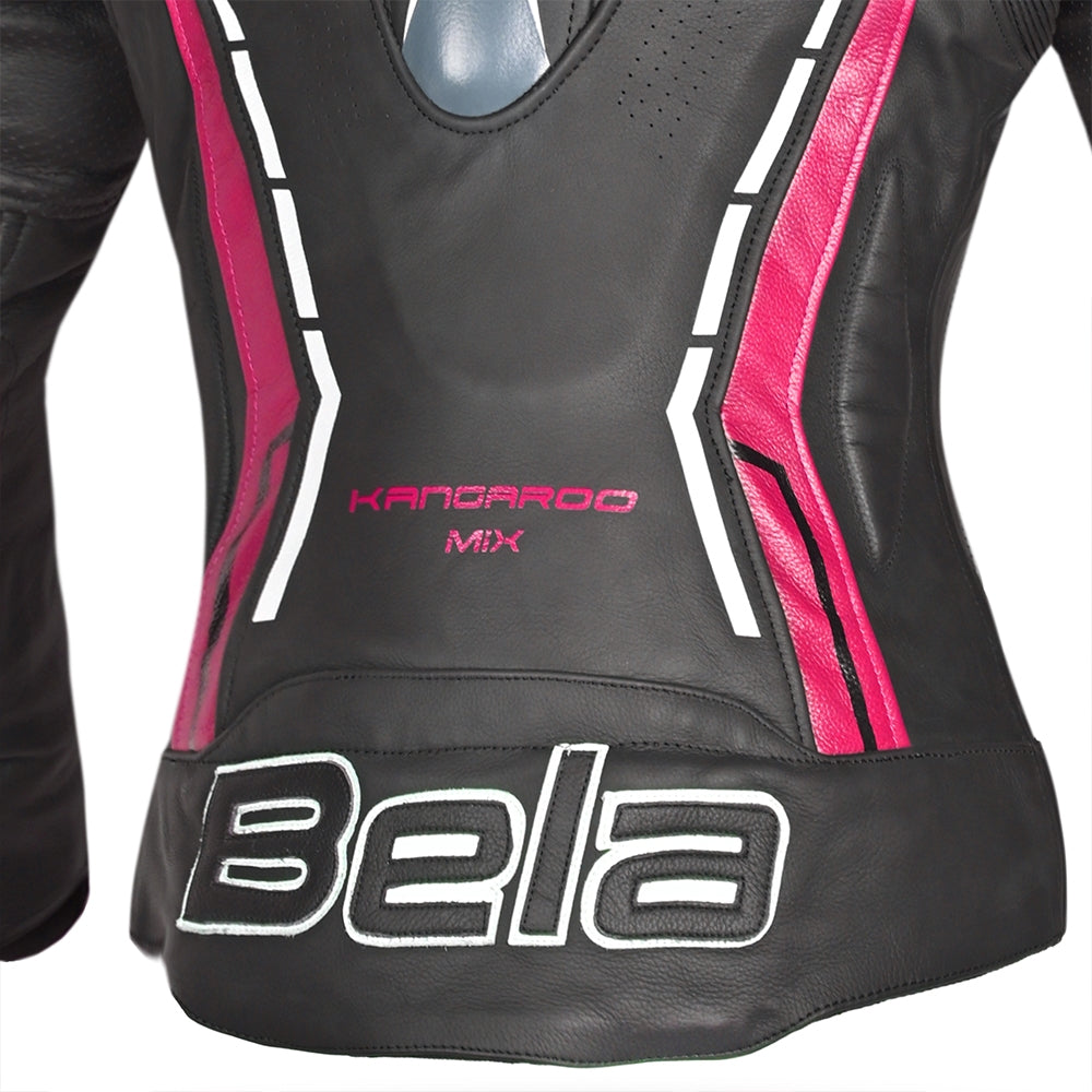 BELA - Chaqueta Piel Rocket lady Negro/Rosa - SECURTEX MOTOR S.L (t/a MaximoMoto)