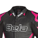 BELA - Chaqueta Piel Rocket lady Negro/Rosa - SECURTEX MOTOR S.L (t/a MaximoMoto)