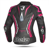 BELA - Chaqueta Piel Rocket lady Negro/Rosa - SECURTEX MOTOR S.L (t/a MaximoMoto)