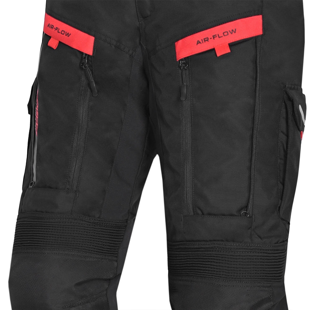 BELA - Pantalón Textil Transformer Negro/Rojo - SECURTEX MOTOR S.L (t/a MaximoMoto)