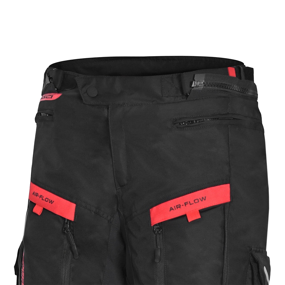 BELA - Pantalón Textil Transformer Negro/Rojo - SECURTEX MOTOR S.L (t/a MaximoMoto)