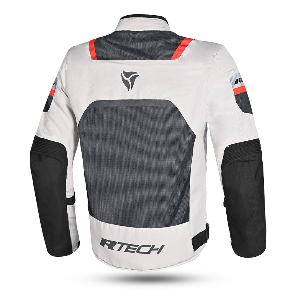 R-TECH - Chaqueta Textil Spiral Mesh Negro/Blanco/Gris/Rojo - SECURTEX MOTOR S.L (t/a MaximoMoto)