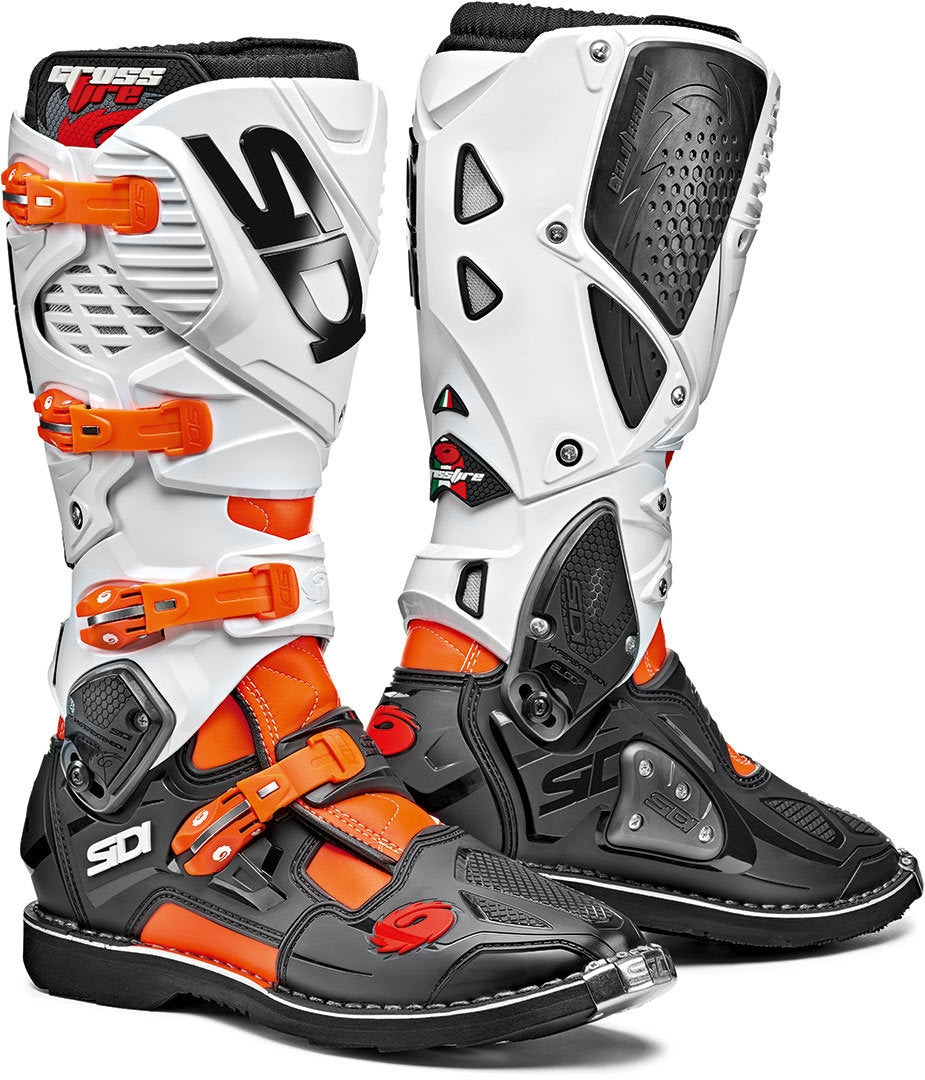 SIDI - BOTAS CROSSFIRE 3 SRS NARANJA / NEGRO / BLANCO - SECURTEX MOTOR S.L (t/a MaximoMoto)