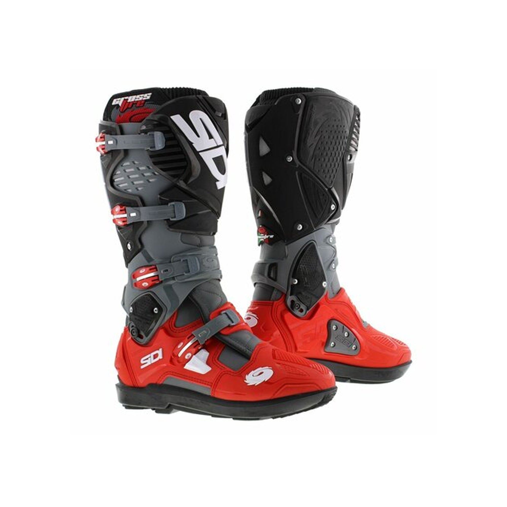 SIDI - BOTAS CROSSFIRE 3 SRS GRIS / ROJO / NEGRO - SECURTEX MOTOR S.L (t/a MaximoMoto)