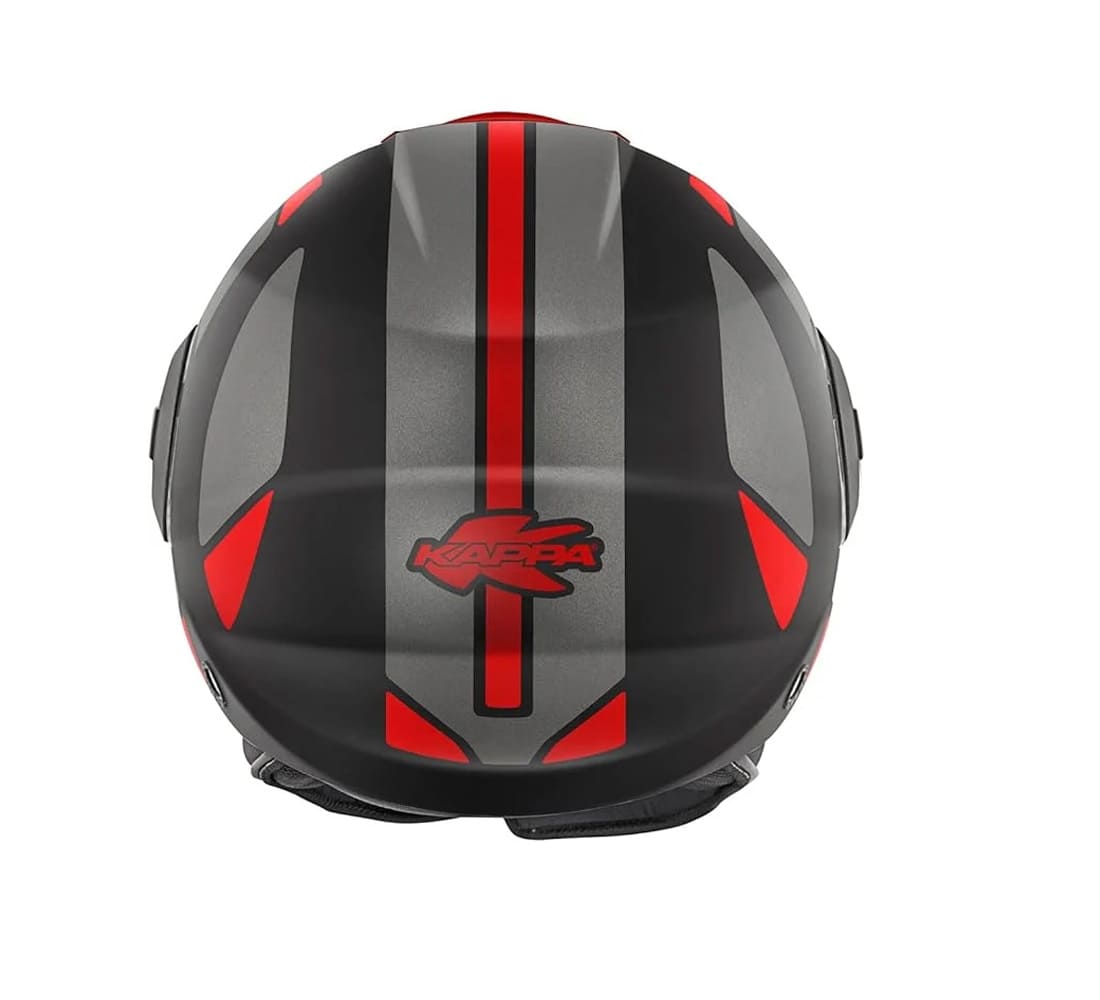 KAPPA KV 37 EVO Moto Cara Abierta Casco Titanium Rojo Mate - CASCO