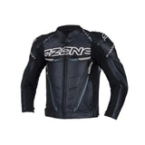 OZONE - Chaqueta Piel RS600 BLACK/WHITE - SECURTEX MOTOR S.L (t/a MaximoMoto)