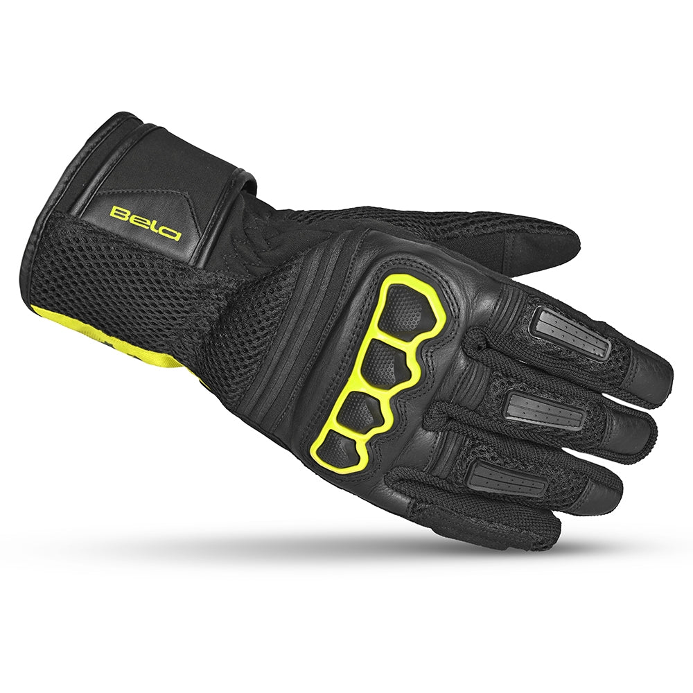 BELA - Guantes Textil Twix Lady Negro/Amarillo Fluor - SECURTEX MOTOR S.L (t/a MaximoMoto)