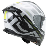 CGM SHOT VILLAIN 363M CASCO DE MOTO BLANCO NEGRO AMARILLO FLOURO