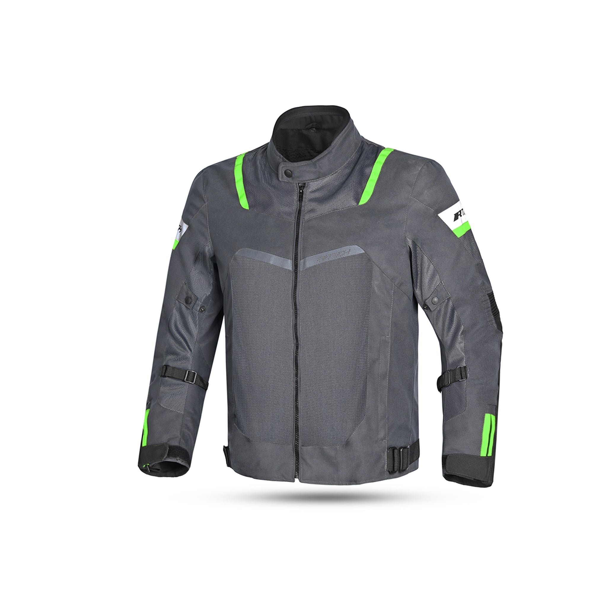 R-TECH - CHAQUETA TEXTIL SPIRAL MESH ANTRACITA/GRIS/VERDE - SECURTEX MOTOR S.L (t/a MaximoMoto)