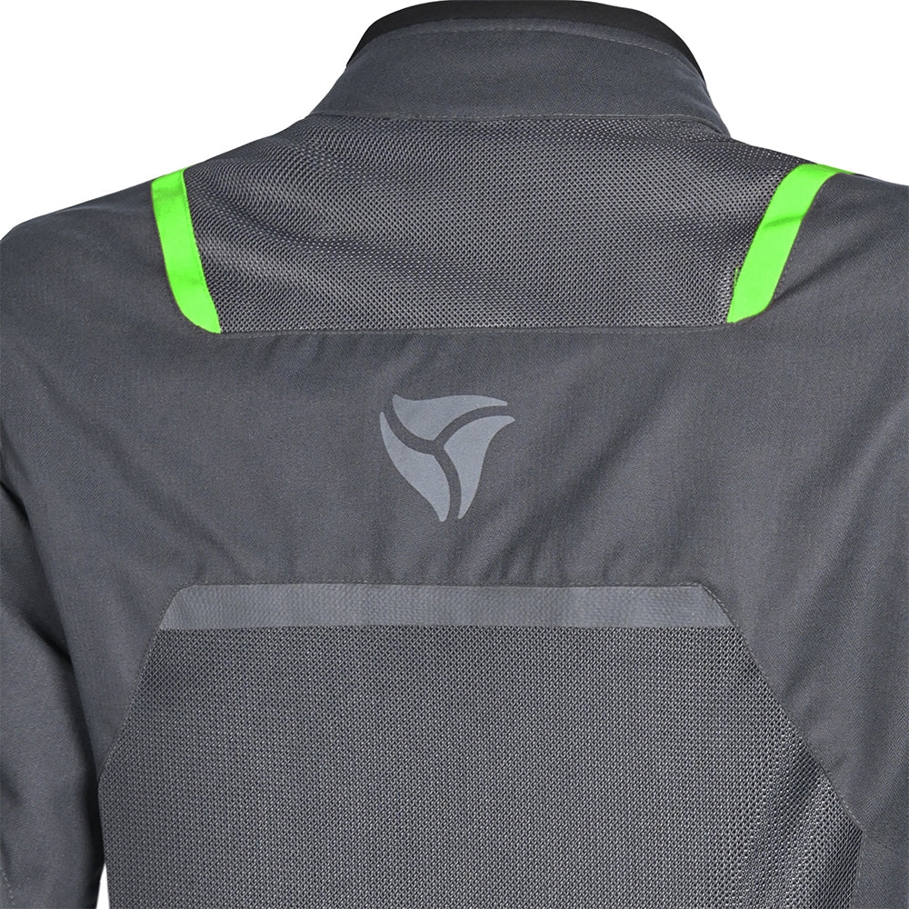 R-TECH - CHAQUETA TEXTIL SPIRAL MESH ANTRACITA/GRIS/VERDE - SECURTEX MOTOR S.L (t/a MaximoMoto)