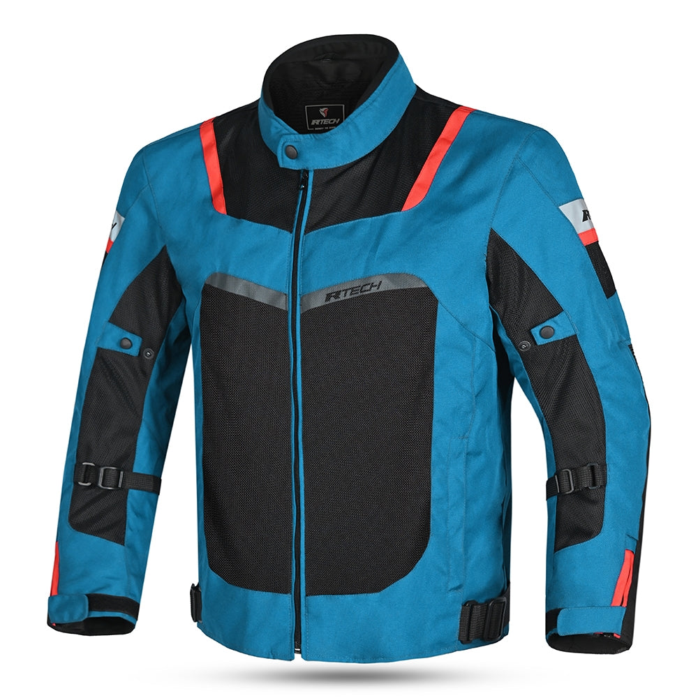 Chaqueta Textil Spiral Mesh Azul claro/Negro/Rojo - SECURTEX MOTOR S.L (t/a MaximoMoto)