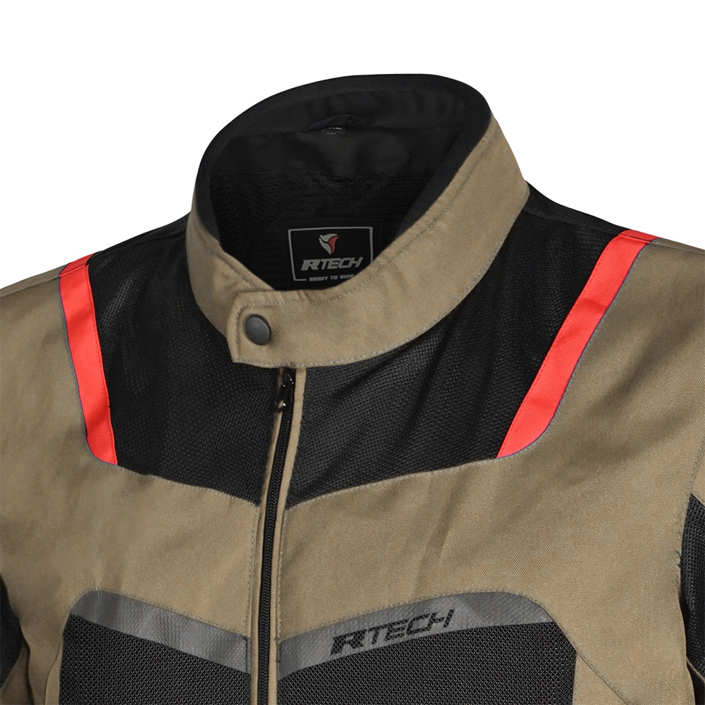 Chaqueta Textil Spiral Mesh Beig/Negro/Rojo - SECURTEX MOTOR S.L (t/a MaximoMoto)